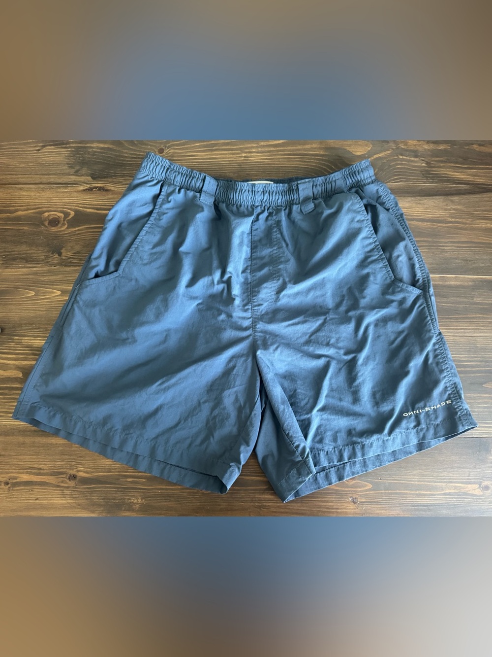Columbia Men's Blue Quick-Dry Elastic Waist Swim Shorts